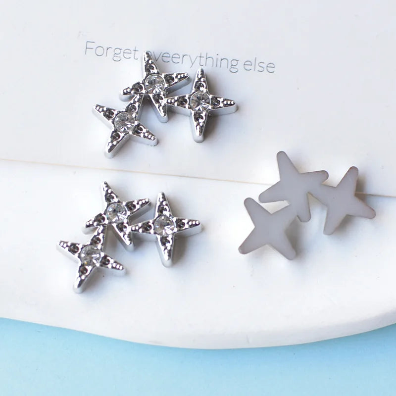 WFFNNKC 10Pcs Kawaii Rhinestone Star Flatback Resin DIY Accessories – Wedding, Scrapbooking, Hairpin, Jewelry & Brooch Decor
