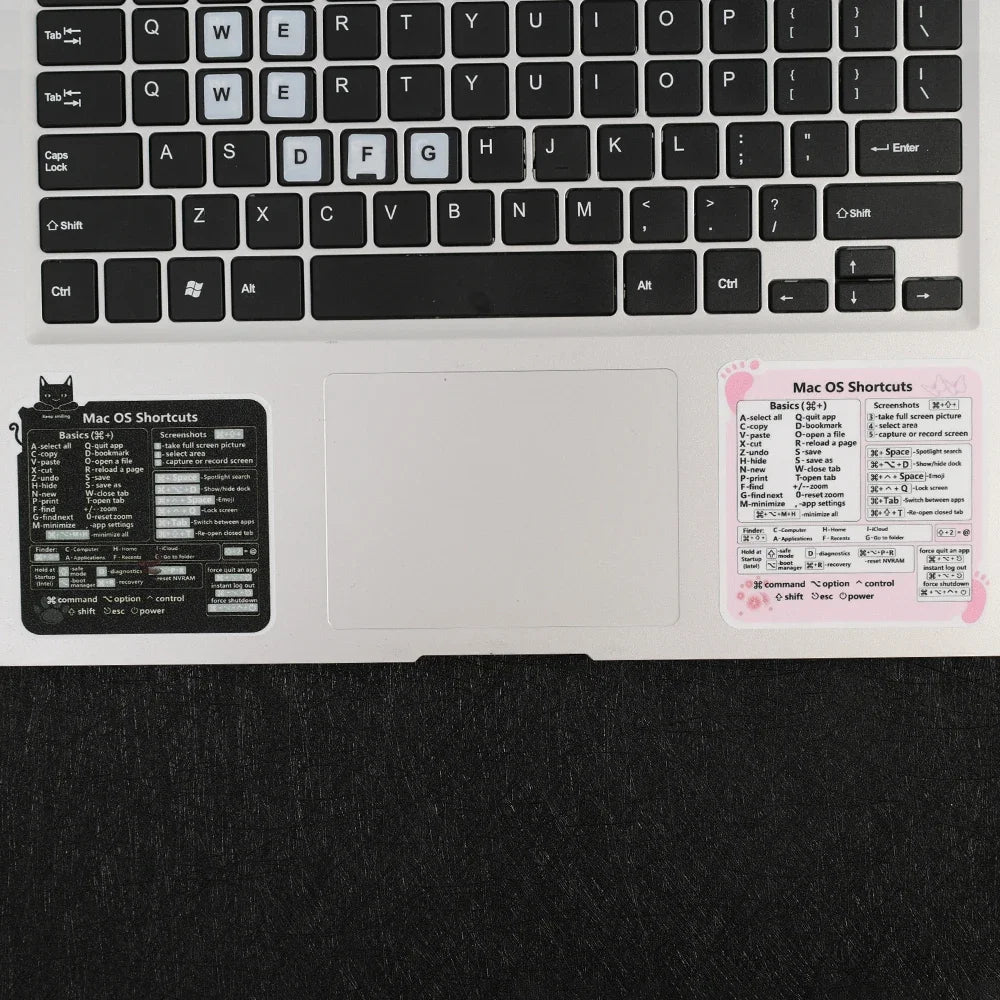 Keyboard Shortcut Stickers - Reference Adhesive Short Cut Sticker for PC, Laptop, Desktop, Apple Mac, Chromebook, Windows, Photoshop