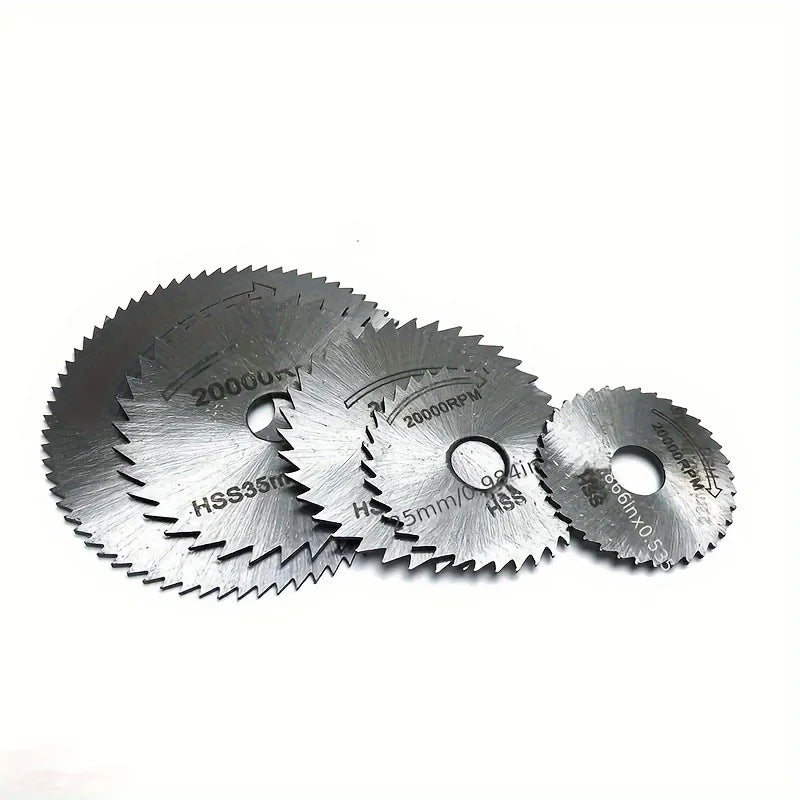 Mini Circular Saw Blades - 6-Piece HSS Cutting Disc Set for Wood Plastic & Aluminum Rotary Drilling Tools