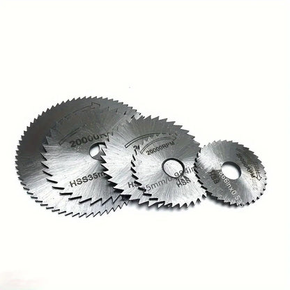 Mini Circular Saw Blades - 6-Piece HSS Cutting Disc Set for Wood Plastic & Aluminum Rotary Drilling Tools