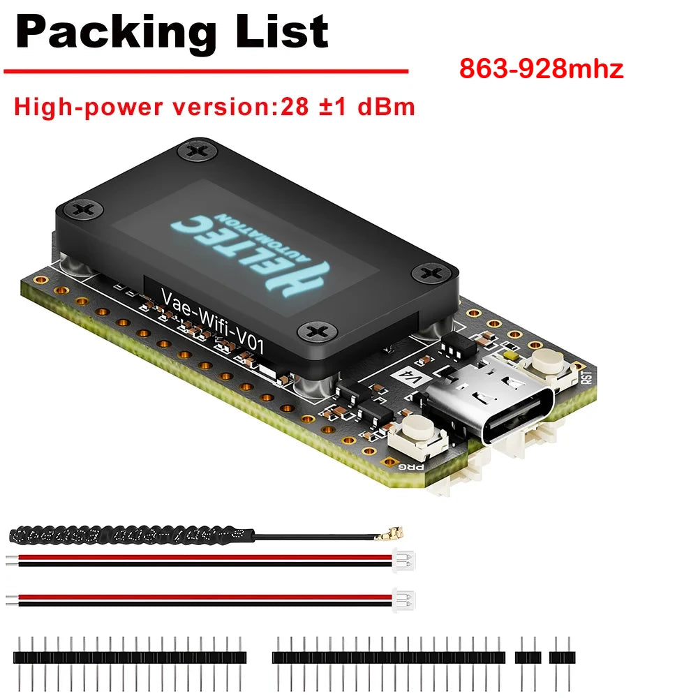 Heltec WiFi LoRa 32 V4 GNSS ESP32 Dev Board - SX1262 LoRa, WiFi, BLE, OLED & 863–928MHz