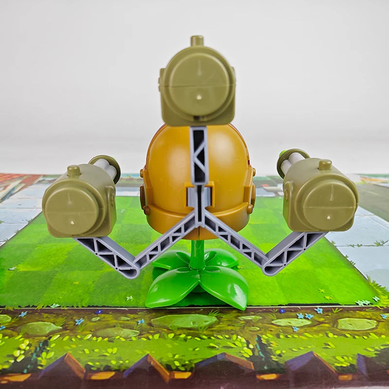 Plants vs Zombies Gatling Pea Shooter & Egyptian Zombie Toy Set – Full Game Scene Figures for Kids Gift