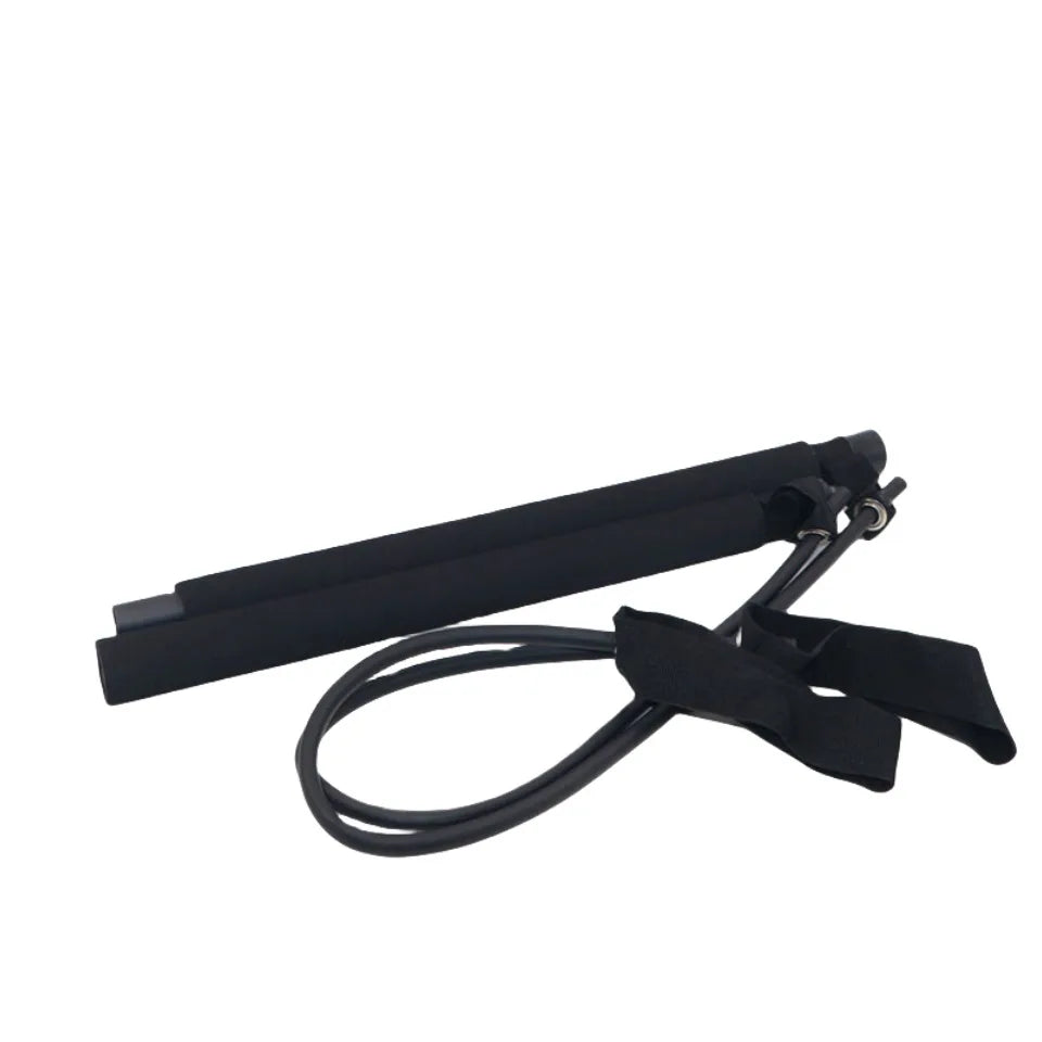 Adjustable Pilates Stick - Portable Fitness Bar with Elastic Bands for Yoga, Stretching & Home Workouts