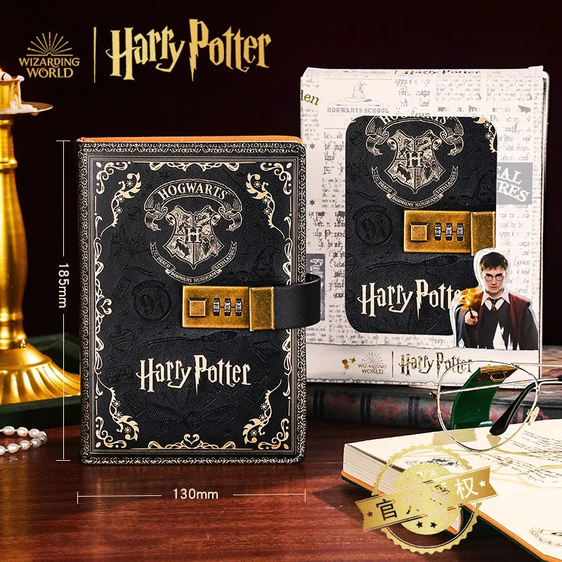 2024 New Harry Potter Four Academy Retro Notebook - A5 Cartoon Log Writing Book, Color Pages, Student & Birthday Gift