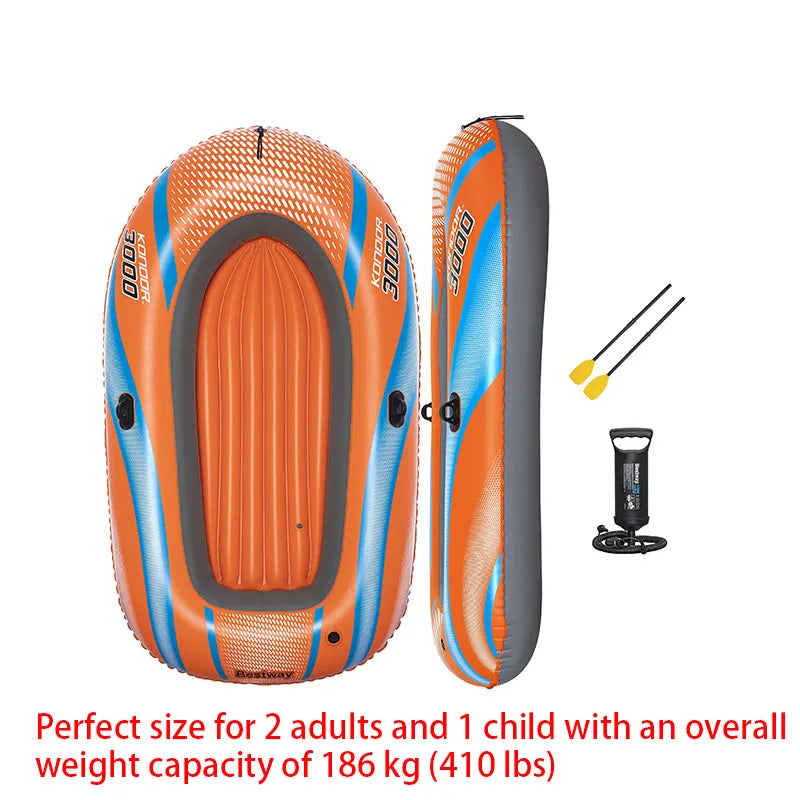 Bestway 1–3 Person Heavy Duty Inflatable Kayak PVC Rafting Adventure Boat for Outdoor Water Sports & Fishing
