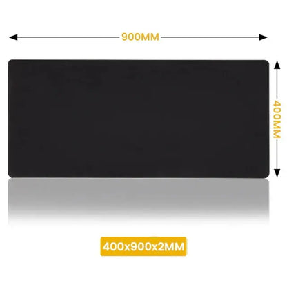 XXL Extended Gaming Mouse Pad 900x400mm – Black Desk Mat for Keyboard & Mouse, Non-Slip Computer Carpet for Office & Gaming Setup