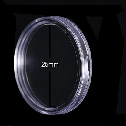 Coin Capsules Storage Box - Clear Plastic Holders for 21/23/25/30/32/38/40/45mm Coins