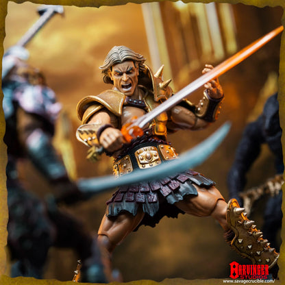 1/12 7-Inch Savage Crucible Action Figure — Harbinger Studios Wave 2 Jaeger Nashom Krieger Whoman Barbarian Anime Collectible Gift