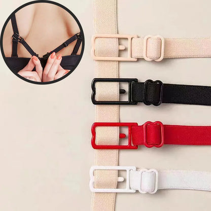 6-Piece Adjustable Bra Strap Clips - Elastic Non-Slip Strap Holders for Concealed Straps and Cleavage Control