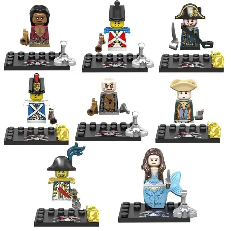 WW2 Mini Military Imperial Navy Soldier Building Blocks – Caribbean Pirates Figures Bricks Educational Toys for Boys, Christmas Gift