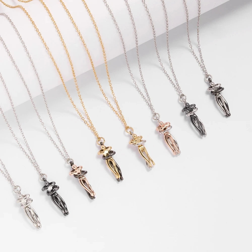 Fashion Hugging Necklace Choker – Pendant Chain for Men and Women, Couple Jewelry Gift for Lovers