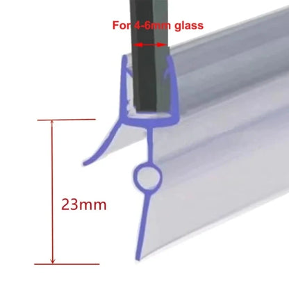 Shower Glass Door Seal Strip - 4–6mm Rubber Weatherproof Seal for Bath Screens and Glass Doors