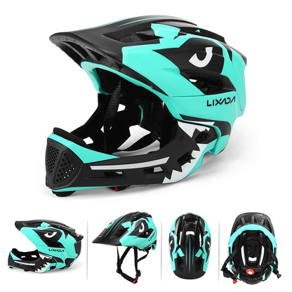 Kids Detachable Full Face Bike Helmet - Child Cycling, MTB, Skateboarding, Roller Skating & Motorcycle Sports Helmet