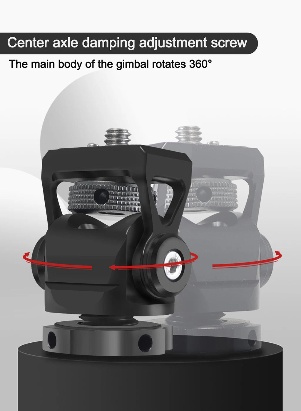 Mini Monitor Mount Holder – Swivel & Tilt Tripod Head with Cold Shoe Adapter for Flash, Microphone, and Fill Light