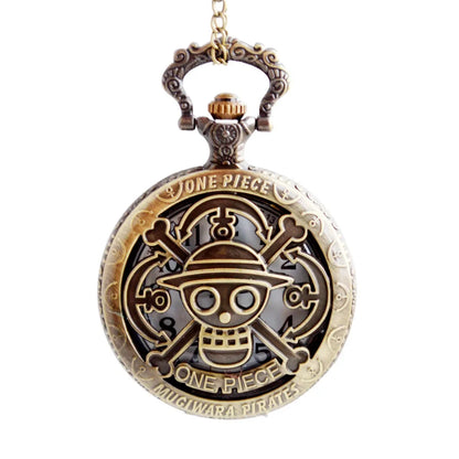 One Piece Anime Pocket Watch – Vintage Bronze Fashion Toy for Kids, Birthday Gift