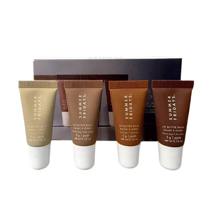 Summer Fridays Vanilla Beige Lip Balm Set – Moisturizing Lip Gloss & Transparent Lipstick with Soft Tube & Mirror