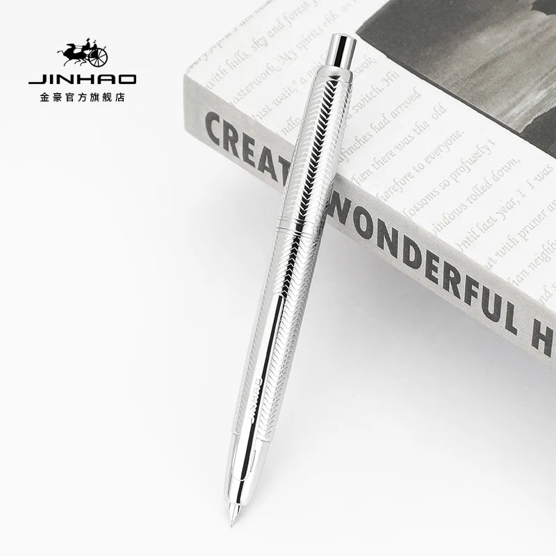 Jinhao 10 Limited Edition Gradient Fountain Pen — Retractable Press, EF/F Nib with Ink Converter, Writing Gift Pen