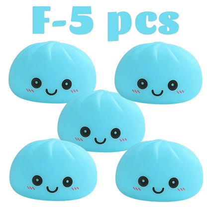 2027 Kawaii Dumpling Night Light - Cute Glowing Dumpling Steamer Desktop Ornament and Gift Decor