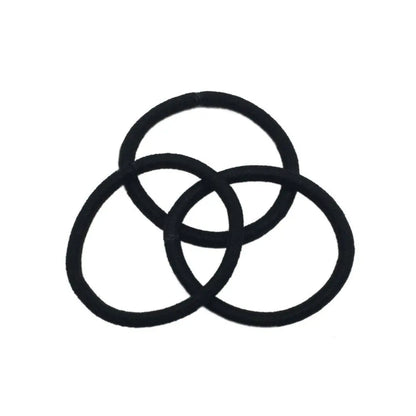10/30/50PCS Black Elastic Hair Bands - 4MM Ponytail Holders & Scrunchies for Women, Men & Girls