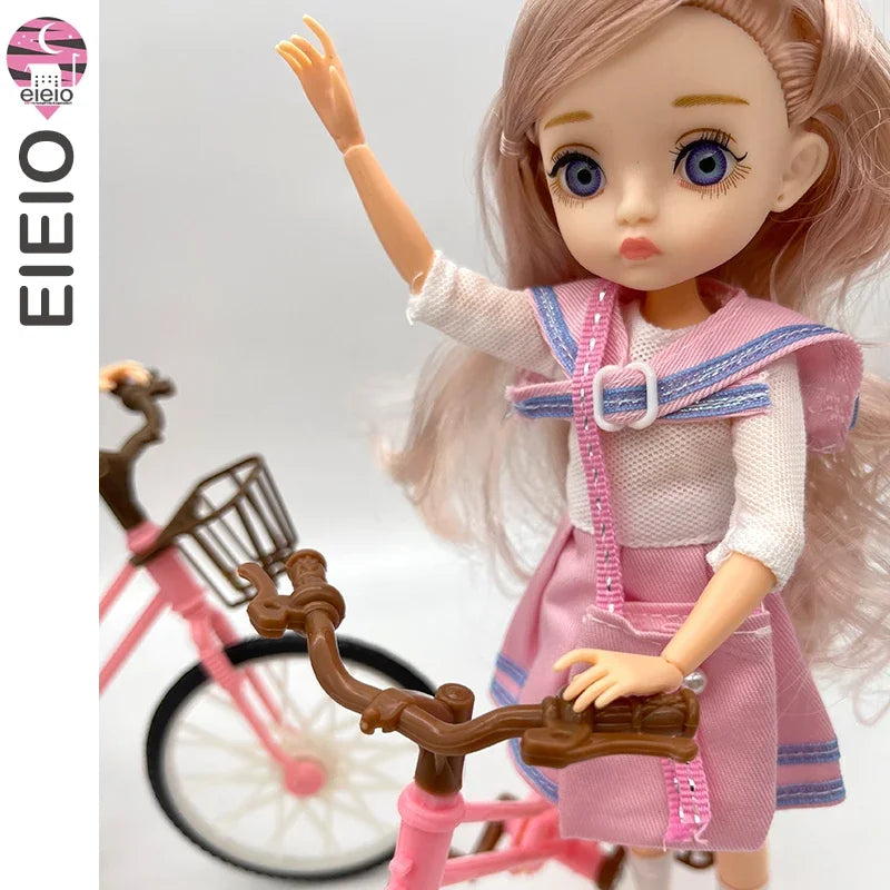 26cm BJD Doll for Girls – Purple Hair Fashion Princess with Big Eyes & Accessories Gift
