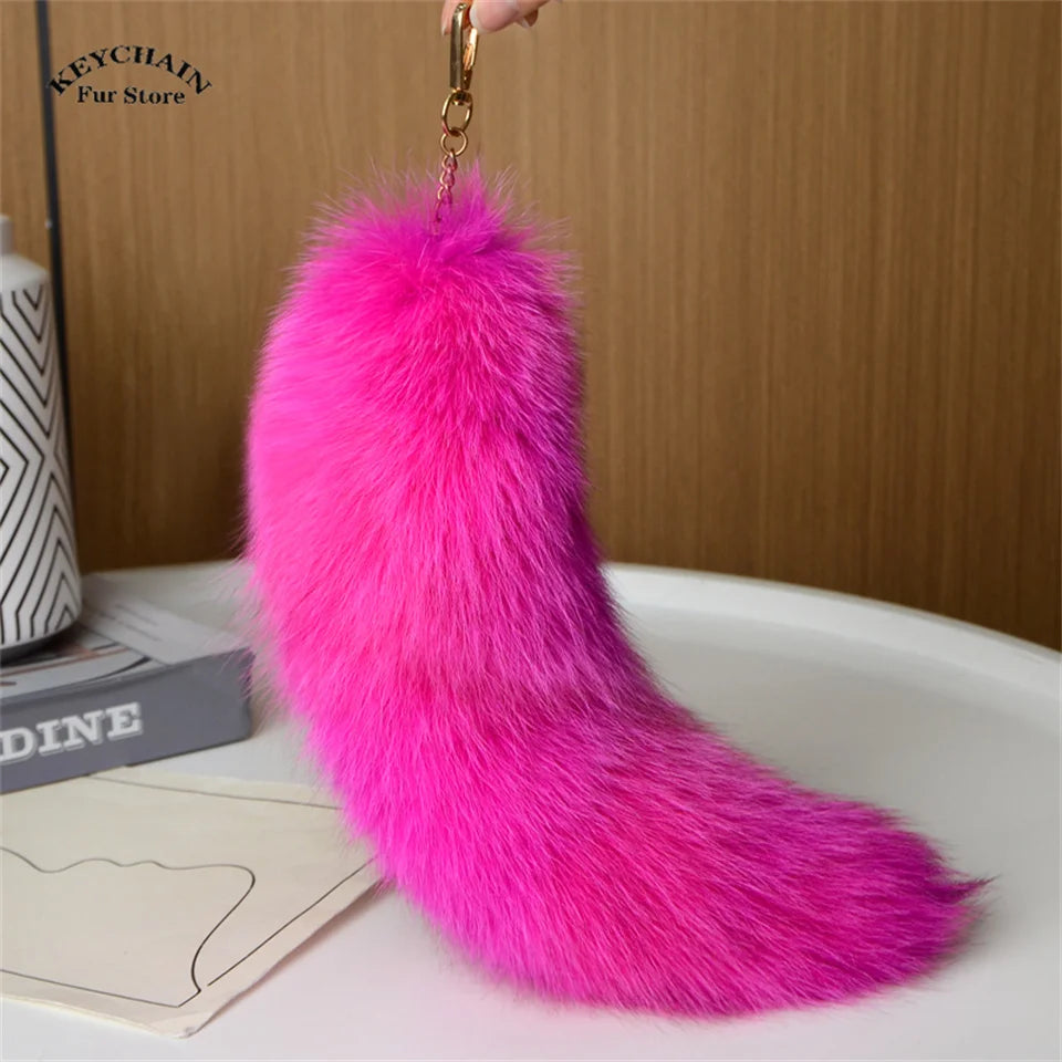 Cute Fluffy Bunny Fur Keychain – Plush Pom Pom Bag Charm and Car Key Ring with Hair Bow