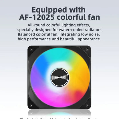 TEUCER AF-120 RGB Water Cooler — 120mm CPU Radiator with Fan for Intel 2011/1700/155X & AMD AM4/AM5