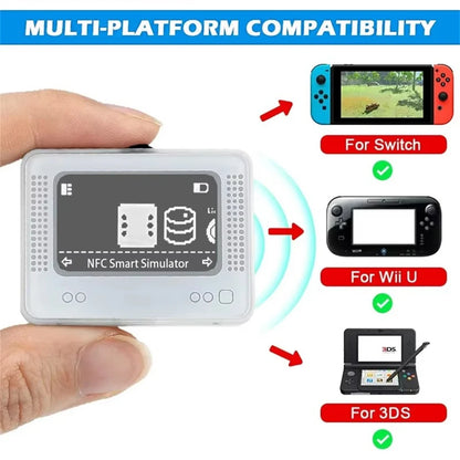 Amiibo NFC Pixl Emulator Simulator – Chargeable Bluetooth Intelligent Game Accessory for Switch 2, Wii U & 3DS Gaming Devices