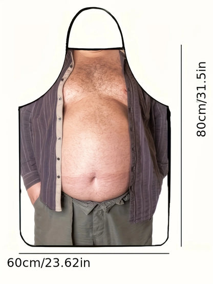 Funny Men's Apron - Beer Belly Party Apron for Cooking, BBQ & Humorous Gatherings