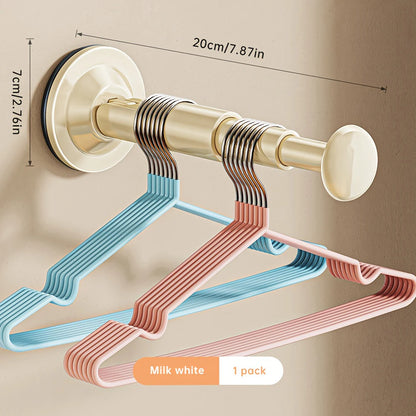 Suction Cup Clothes Hanger — Multi-Function Wall-Mounted Storage Rack for Household & Balcony Organization