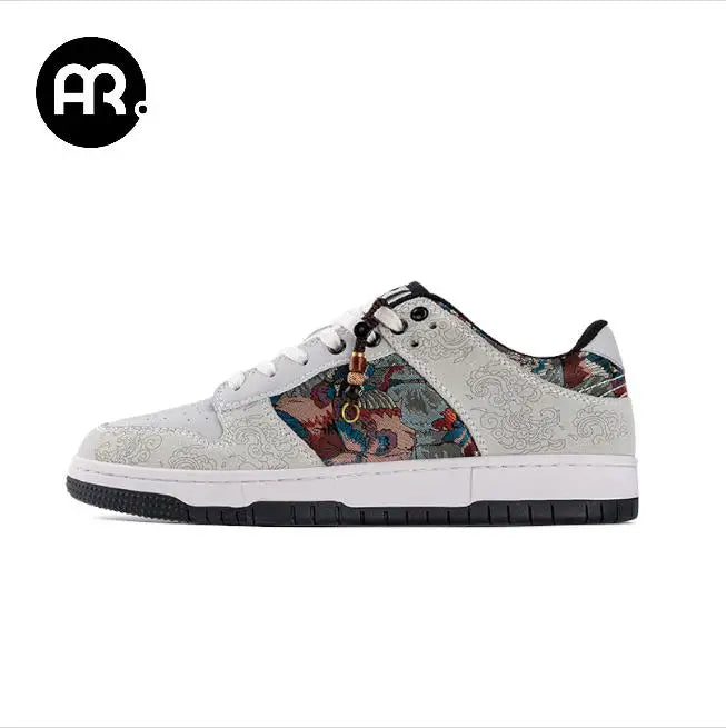 Mr.A Personalized Embroidered Men's Shoes - Trendy Casual Sports Lace-Up Sneakers for Everyday Wear