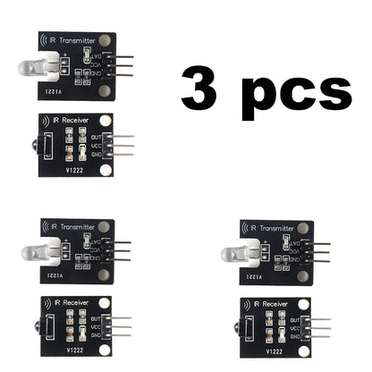 38KHz IR Infrared Transmitter Receiver Module Kit - 10M Range Remote Control Signal Learning for Arduino, Smart Home & RC Car