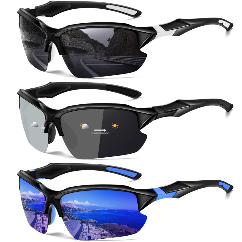 2024 Sports Polarized Sunglasses for Men – UV400 Cycling, Running & Fishing Sun Glasses, Lightweight Outdoor Goggles