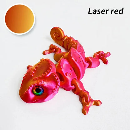 3D Printed Chameleon Figure - Movable Multi-Joint Reptile Toy for Kids & Room Decor