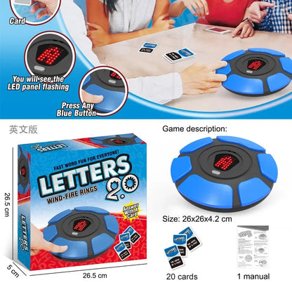 Upgraded Basta 2.0 Spanish Tapple Word Game – Quick Thinking English Letter Pressing Board Game, Fun Gift for All Ages