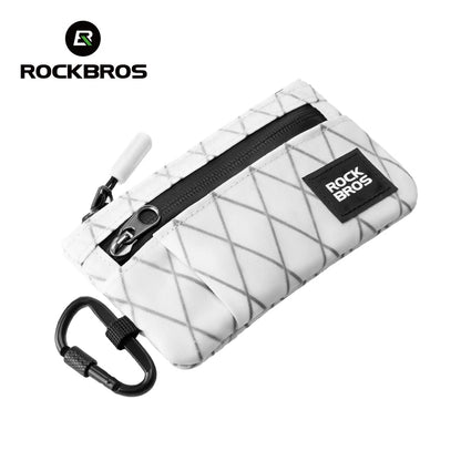 ROCKBROS Portable Wallet Card Bag – Ultra-Light, Stylish Sports Mini Credit Card Holder with Hang Lock, Compact Storage