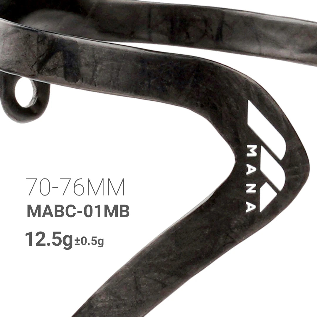 MANA 12g Marble-Pattern Carbon Fiber Bicycle Bottle Cage — Ultra-Light Full Carbon with Aluminum Alloy Screws for Road/MTB/Gravel