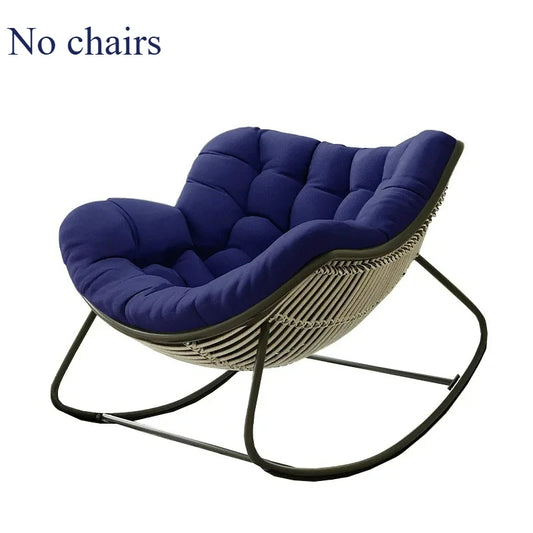 Lazy Rocking Chair Cushion - Soft Single Seat Sofa Pad for Indoor Outdoor Balcony & Hanging Basket Comfort