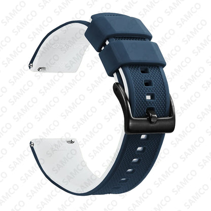 Premium Silicone Watch Band – Quick Release Rubber Strap, 18mm 20mm 22mm Replacement Watchband
