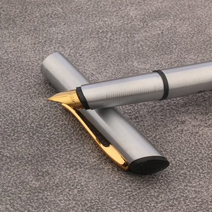 Classic Retro Metal Fountain Pen - Stainless Steel Writing Pen for Office, School & Gifts