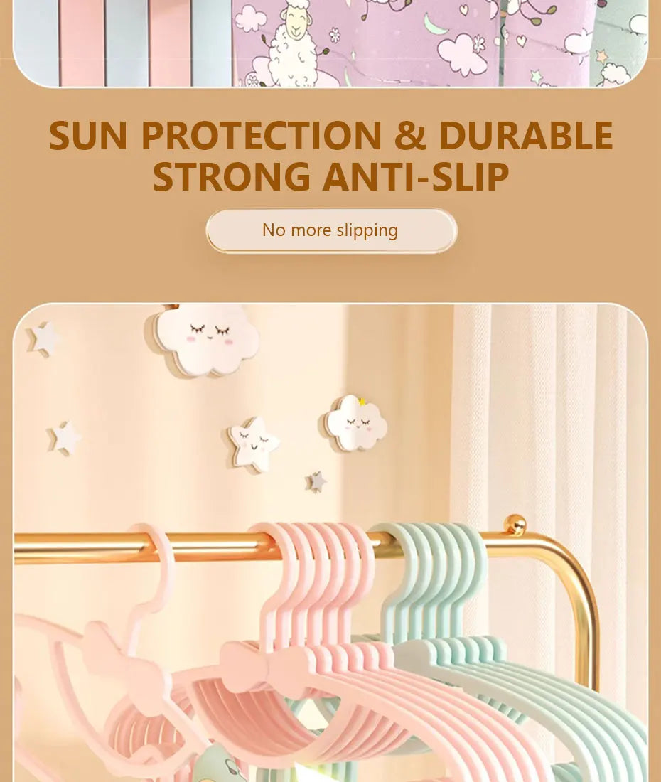 Baby Clothes Hangers – 10PCS Cute Kids Hanger Clips for Closet & Display