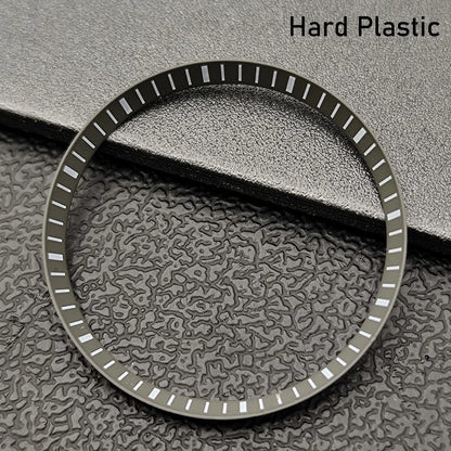 Silver Mod Copper Chapter Ring for NH35 Watch Case - Polished Inner Ring Replacement, 30.3 × 27.3mm Watch Accessory