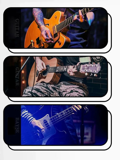 10pcs Guitar Strap Set - Fits Electric, Bass & Acoustic Guitars, Includes 5 Picks, 1 Holder & 2 Washers, Gift for Guitarists
