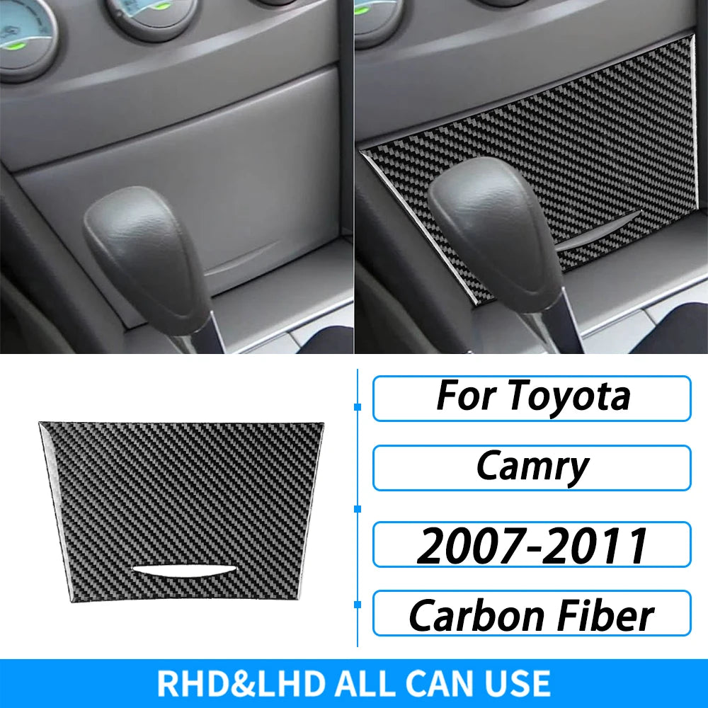 Toyota Camry 2007–2011 Carbon Fiber Interior Trim Set - Center Console, Gear Shift & Air Vent Decorative Covers