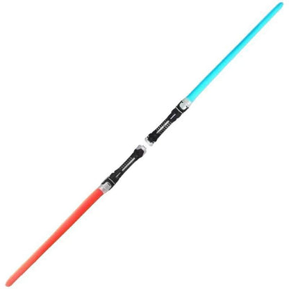 Colorful Glowing Laser Sword Toy – Red & Blue Double Saber with Music & Flashing Lights