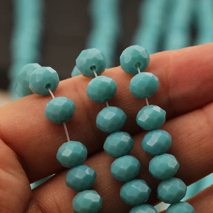 Czech Crystal Spacer Beads - Rondelle Faceted Glass Beads in Multiple Sizes for DIY Jewelry Making Crafts