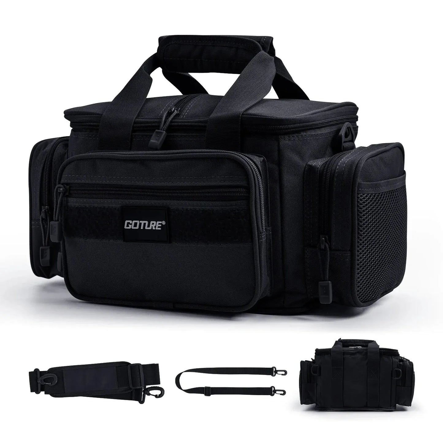 Goture Fishing Tackle Shoulder Bag – 38x23x19cm High Capacity 600D Oxford Cloth Outdoor Cycling & Camping Backpack