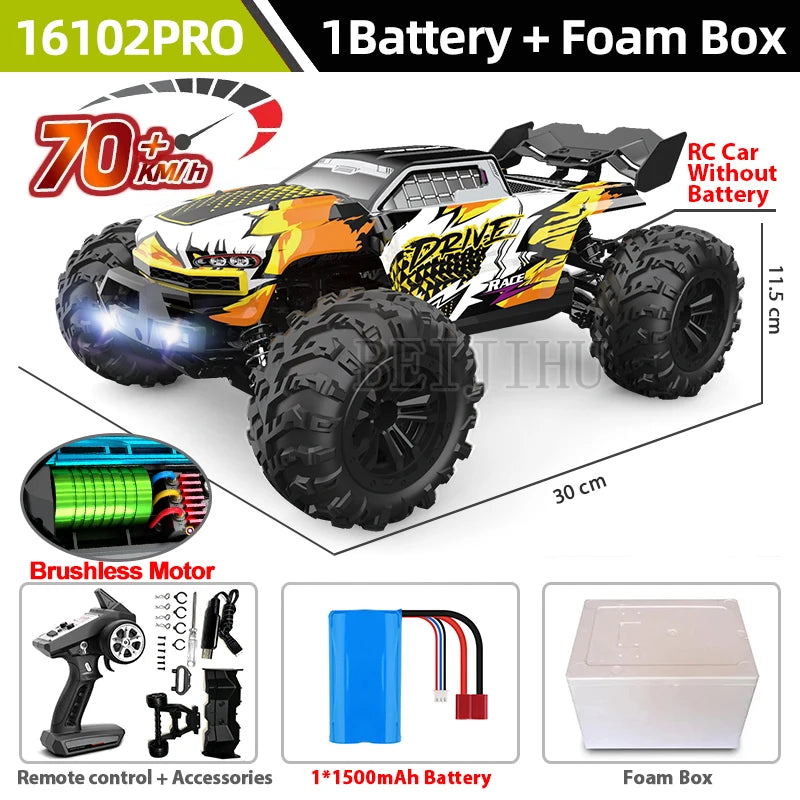 1:14 95KM/H Brushless RC Car – Professional 4WD Electric High-Speed Off-Road Drift Toy for Kids, VS WLtoys 144010