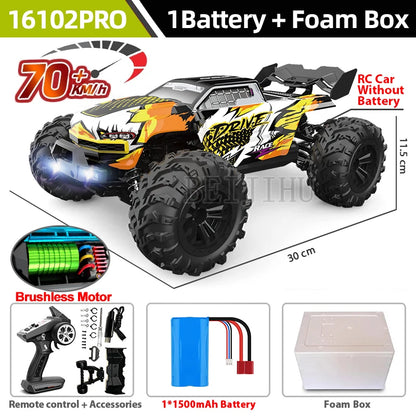 1:14 95KM/H Brushless RC Car – Professional 4WD Electric High-Speed Off-Road Drift Toy for Kids, VS WLtoys 144010
