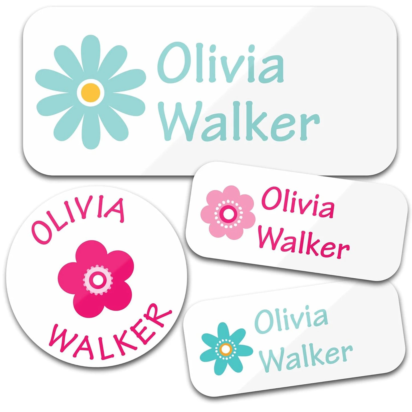 140PCS Custom Waterproof Name Stickers - Cartoon Personalized Labels for Clothes & Personal Items