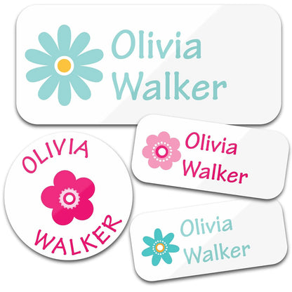 140PCS Custom Waterproof Name Stickers - Cartoon Personalized Labels for Clothes & Personal Items